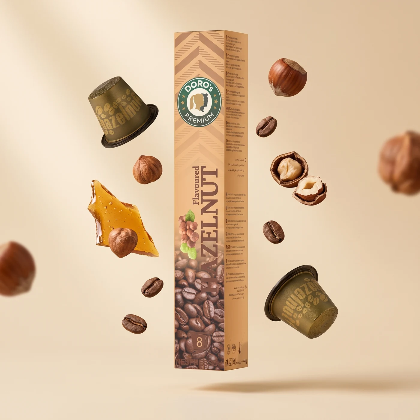 Hazelnut — 8 High-Barrier capsules by Doro's.